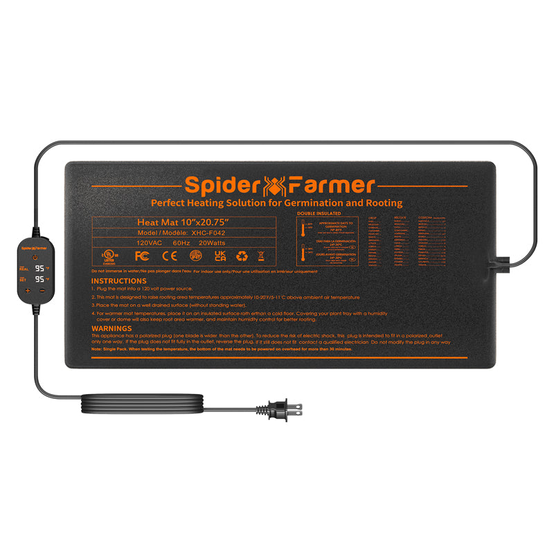 Spider Farmer Anzucht-Heizmatte mit Temperaturregler