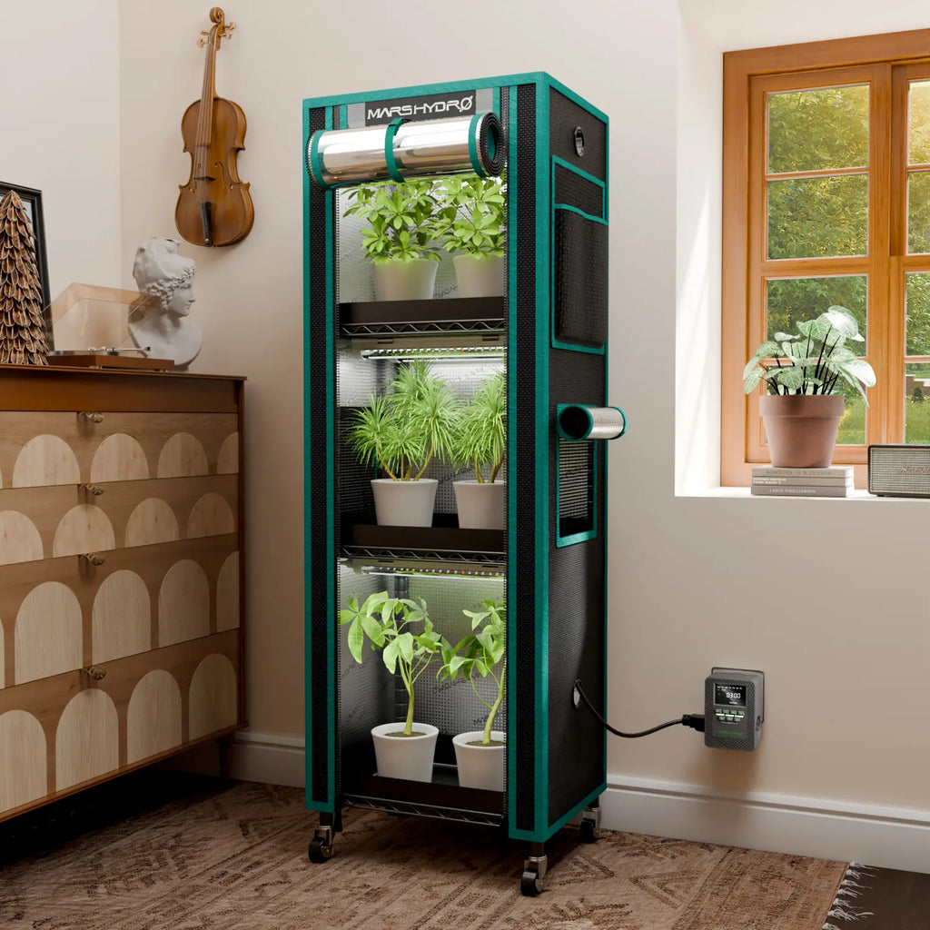 Mars Hydro 4-stufiges Pflanzenregal mit 54W LED Pflanzenlampen für Indoor Anzucht