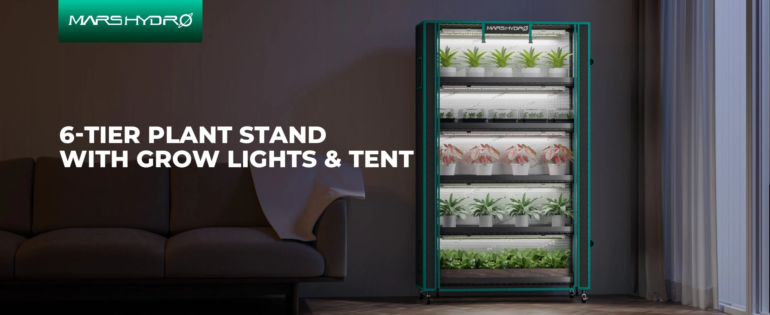 Mars Hydro Anzucht- & Pflanzenregal 5 Etagen LED / Größe L