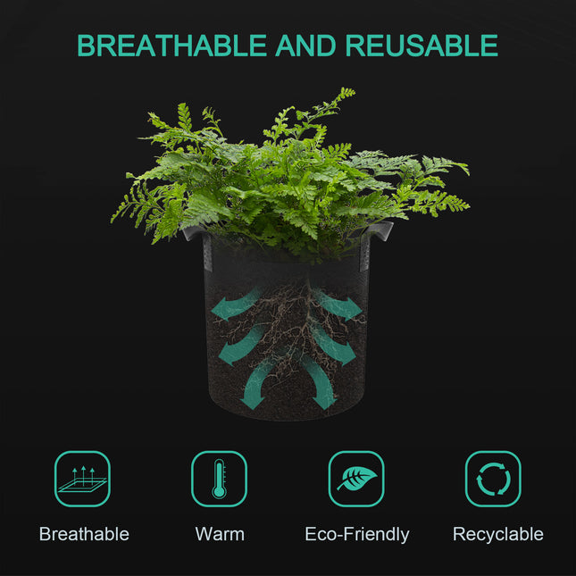Mars Hydro EU Grow Bags 5er Pack - Premium Qualität aus Europa