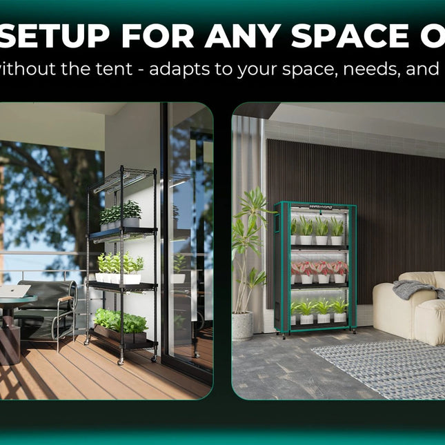 Mars Hydro 6 -Tier-Pflanzenregal mit 250-W-LED-Wachstumslichtern vielseitig einsetzbar