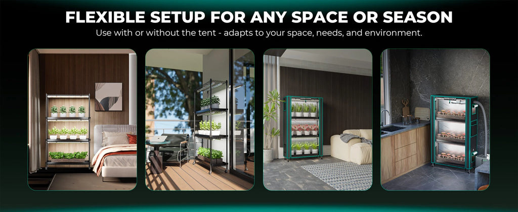 Mars Hydro 6 -Tier-Pflanzenregal mit 250-W-LED-Wachstumslichtern vielseitig einsetzbar