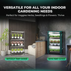 Mars Hydro 6 -Tier-Pflanzenregal mit 250-W-LED-Wachstumslichtern mit oder ohne Zelt