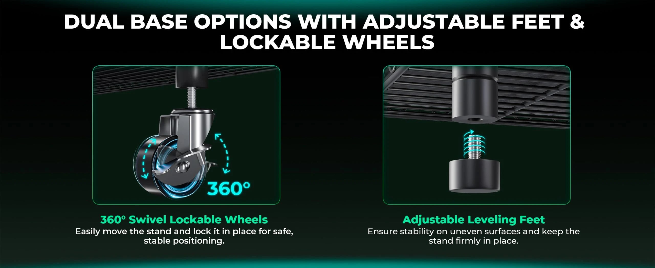 Mars Hydro 6 -Tier-Pflanzenregal mit 250-W-LED-Wachstumslichtern mit Rollen oder Füßen