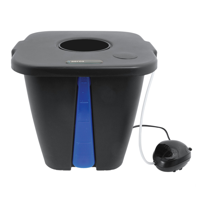 PLANT!T aeros I-System DWC Hydroponik-System mit Belüftungspumpe und Luftstein für optimale Sauerstoffversorgung