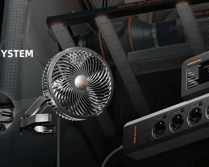 "Wasserdichter IP54 Smart Ventilator mit App-Steuerung von Spider Farmer"