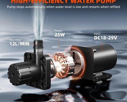 Automatisches Tropfbewässerungssystem für Pflanzen, Wasserpumpe mit 8 Tropfdüsen - organic-design.com