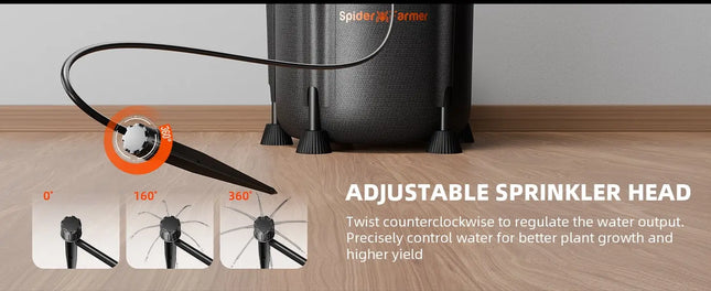 Spider Farmer Tropfdüsen Installation - 8 einstellbare Düsen für individuelle Pflanzenbewässerung