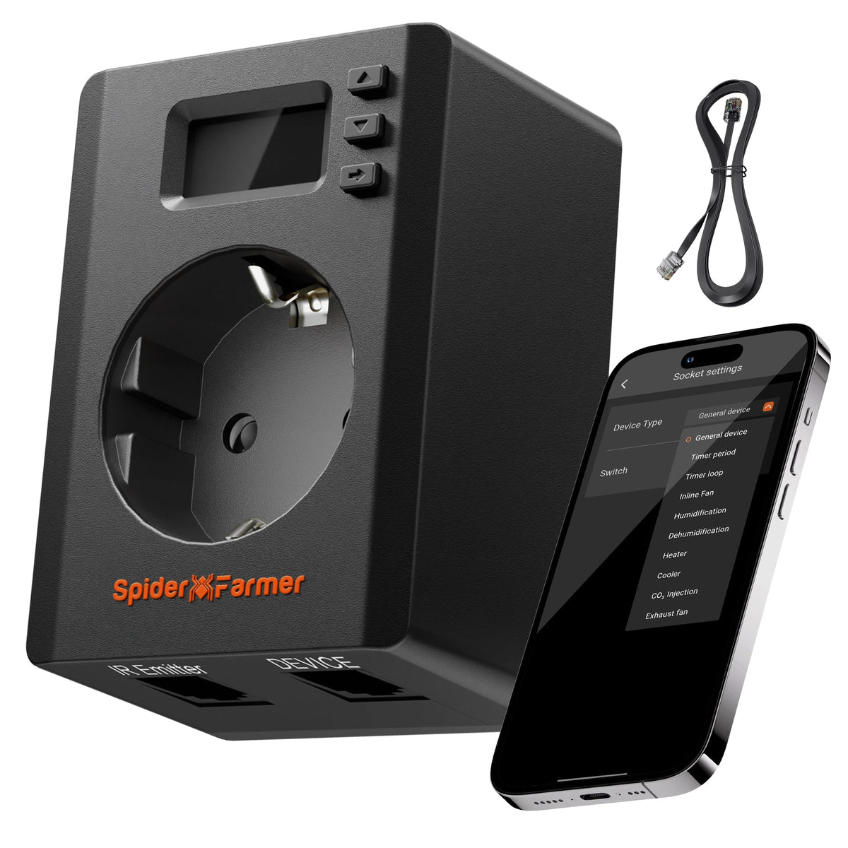 Spider Farmer S-Station Smart Plug EU – Produktansicht