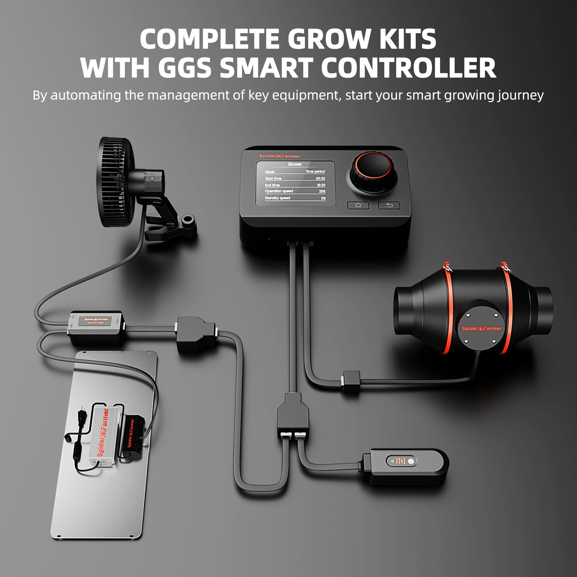 Spider Farmer® SF-2000 mit GGS Controller - Smart Growing mit App-Steuerung