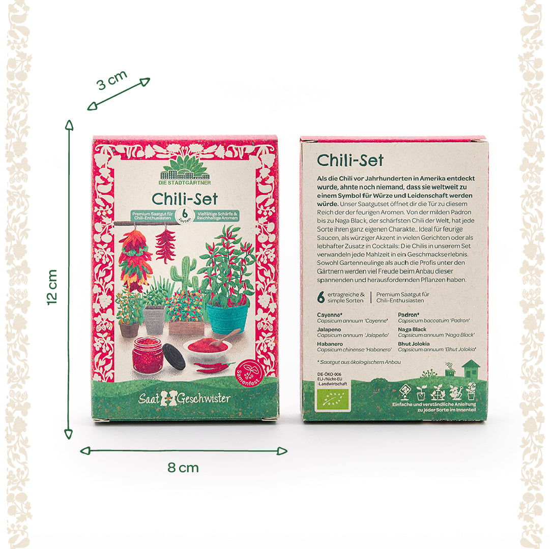 BIO-Saatgut-Set "Chili" Verpackung