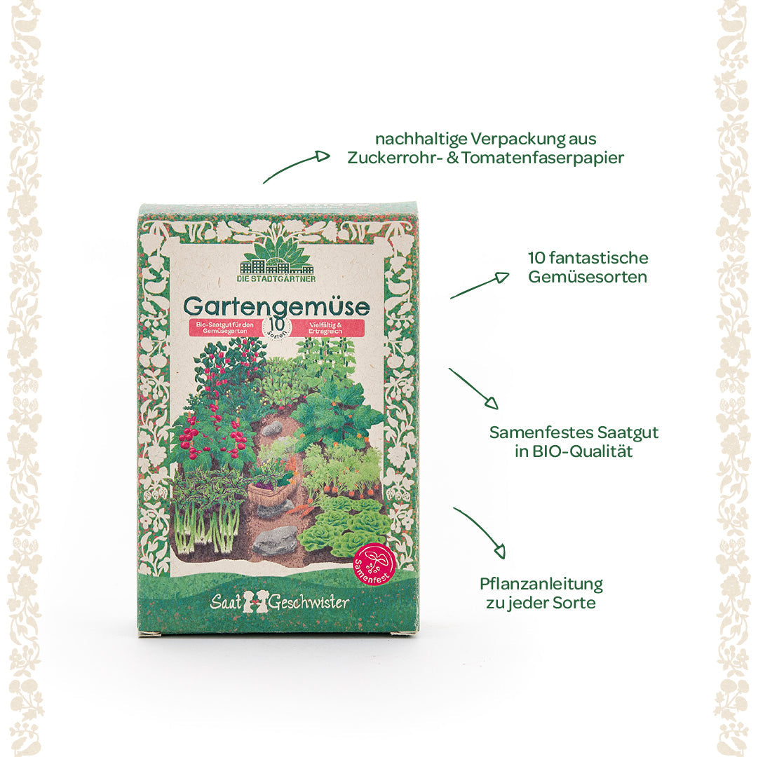 BIO-Saatgut-Set "Gartengemüse" Sorten