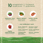 BIO-Saatgut-Set "Gartengemüse" Inhalt & Sorten