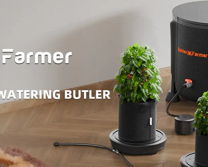 Selbstbewässerungssystem Packungsinhalt - 2x Stofftopfboden, Falteimer und Benutzerhandbuch