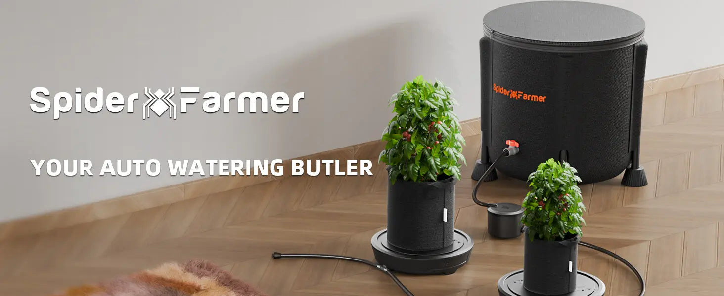 Selbstbewässerungssystem Packungsinhalt - 2x Stofftopfboden, Falteimer und Benutzerhandbuch