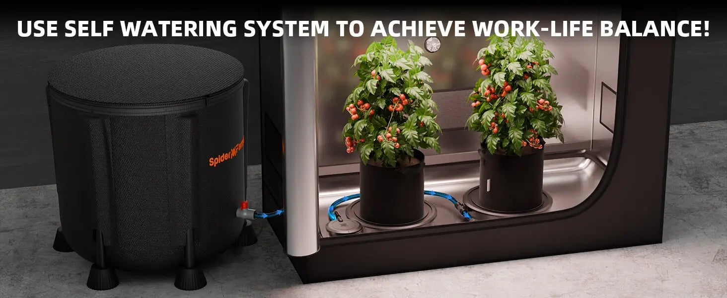 2-teiliges Selbstbewässerungssystem für Indoor-Zuchtzelte und Gewächshäuser - organic-design.com