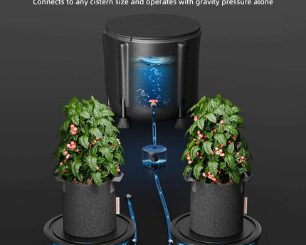 Selbstbewässerungssystem 2 Töpfe Setup - 50L Falteimer mit Stofftopfböden für Gewächshäuser