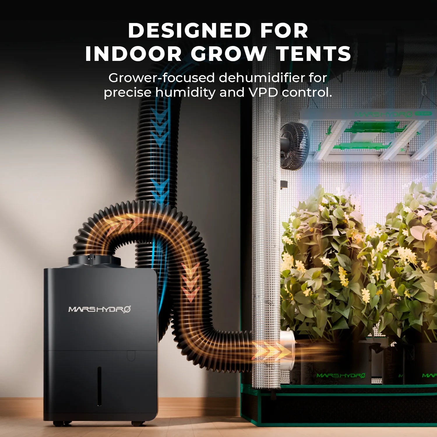 Mars Hydro Luftentfeuchter 12L/Tag für GrowZelte