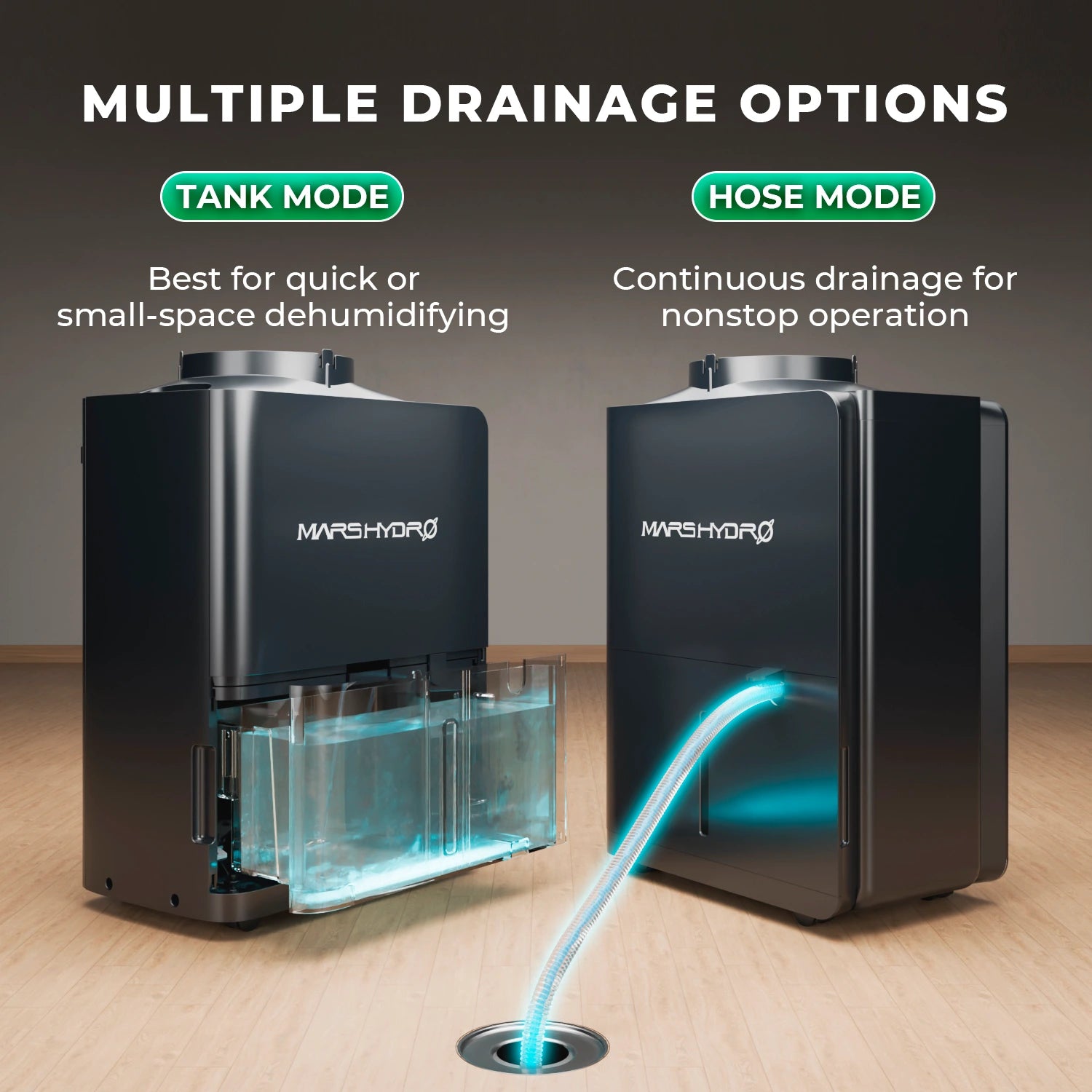 Mars Hydro Luftentfeuchter 12L/Tag Abläufe