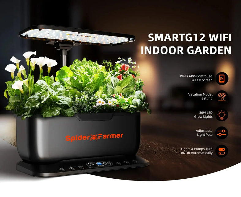Hydroponik System App Steuerung 6L Wassertank verstellbarer Lichtmast Smart Indoor Garden