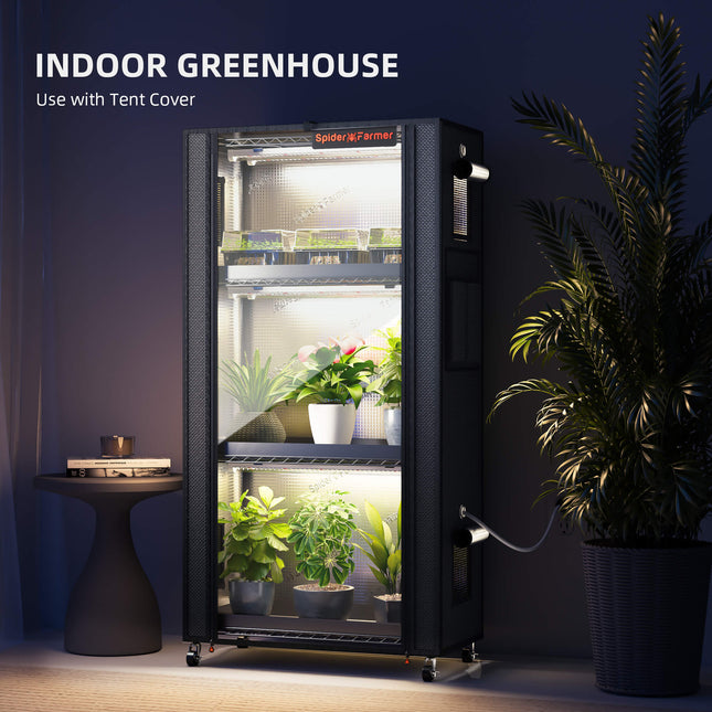 Spider Farmer 4-Tier Plant Stand 108W LED Vollspektrum Beleuchtung kompakte Indoor Farm