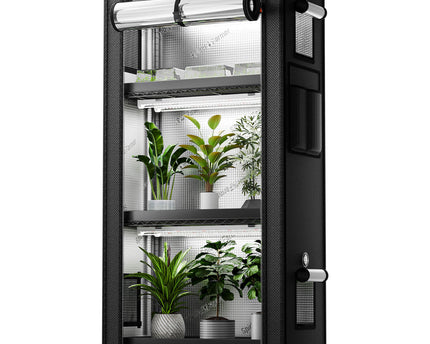 Spider Farmer Anzucht Pflanzenregal 3 Etagen 108W LED Growzelt 1680D Größe M 70x35x150cm kompakt