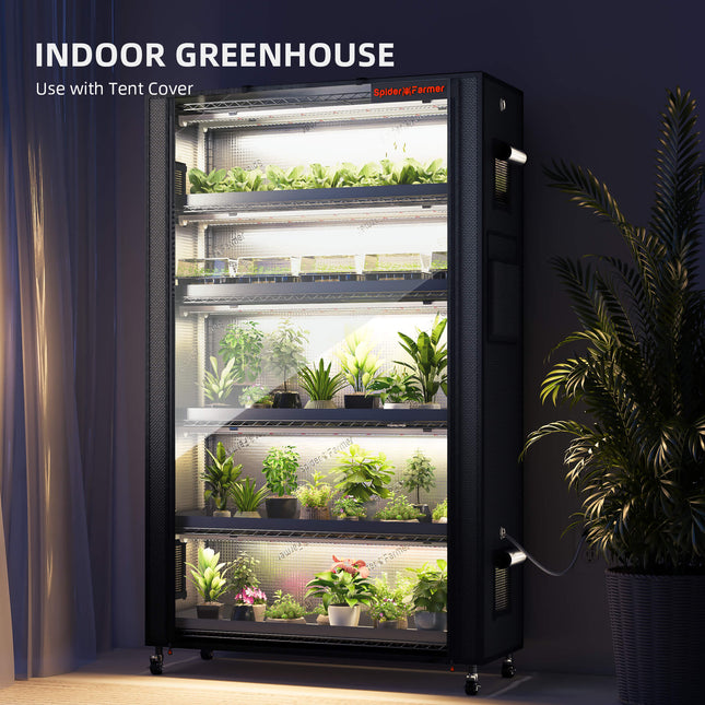 Spider Farmer 6-Tier Plant Stand LED Vollspektrum Beleuchtung Indoor Farm Hydroponik System