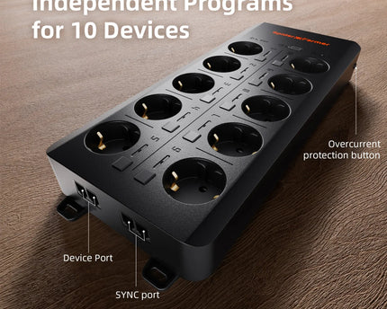 Spider Farmer GGS AC10 Steckdosenleisten-Kit Komplettpaket - 10 Smart-Steckdosen für professionelle Grower | organic-design.com