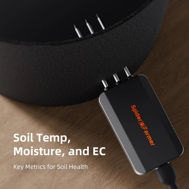 Spider Farmer GGS AC5 Sensoren-Set - Temperatur-/Feuchtigkeitssensor und 3-in-1 Bodensensor