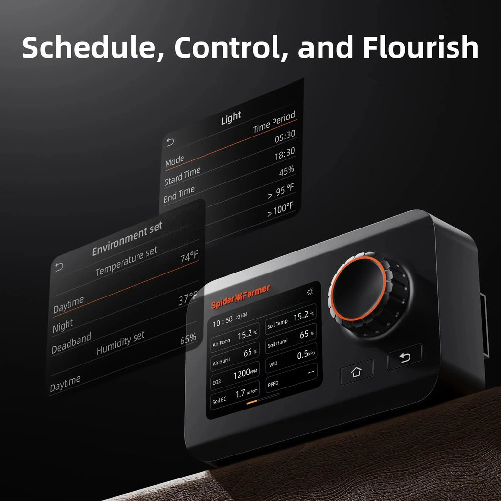 Spider Farmer GGS Controller Display - Temperatur, Luftfeuchtigkeit und VPD-Anzeige in Echtzeit