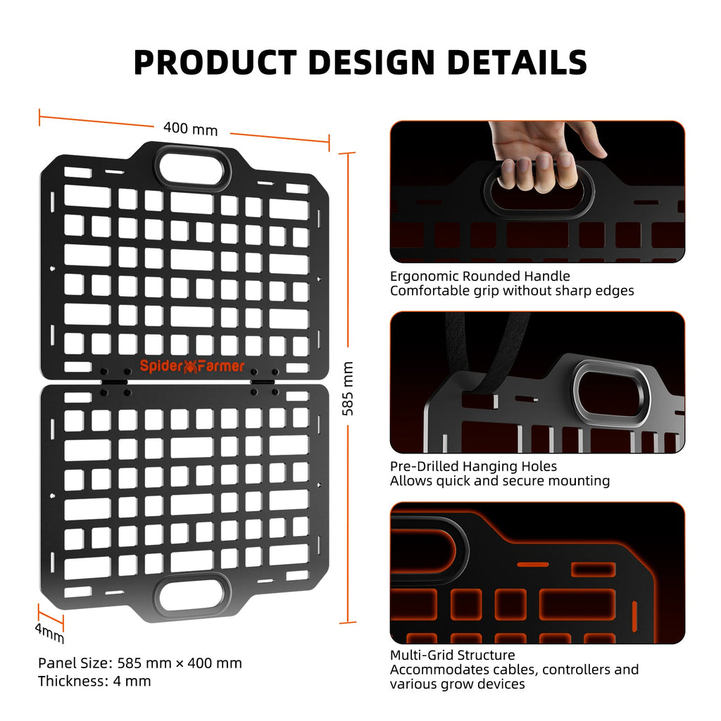 Spider Farmer Gear Board – Zubehör und Befestigungsmöglichkeiten