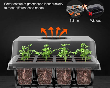 Spider Farmer Saatschalen mit 12 Zellen pro Schale - Perfekt für Setzlinge und Kräuter