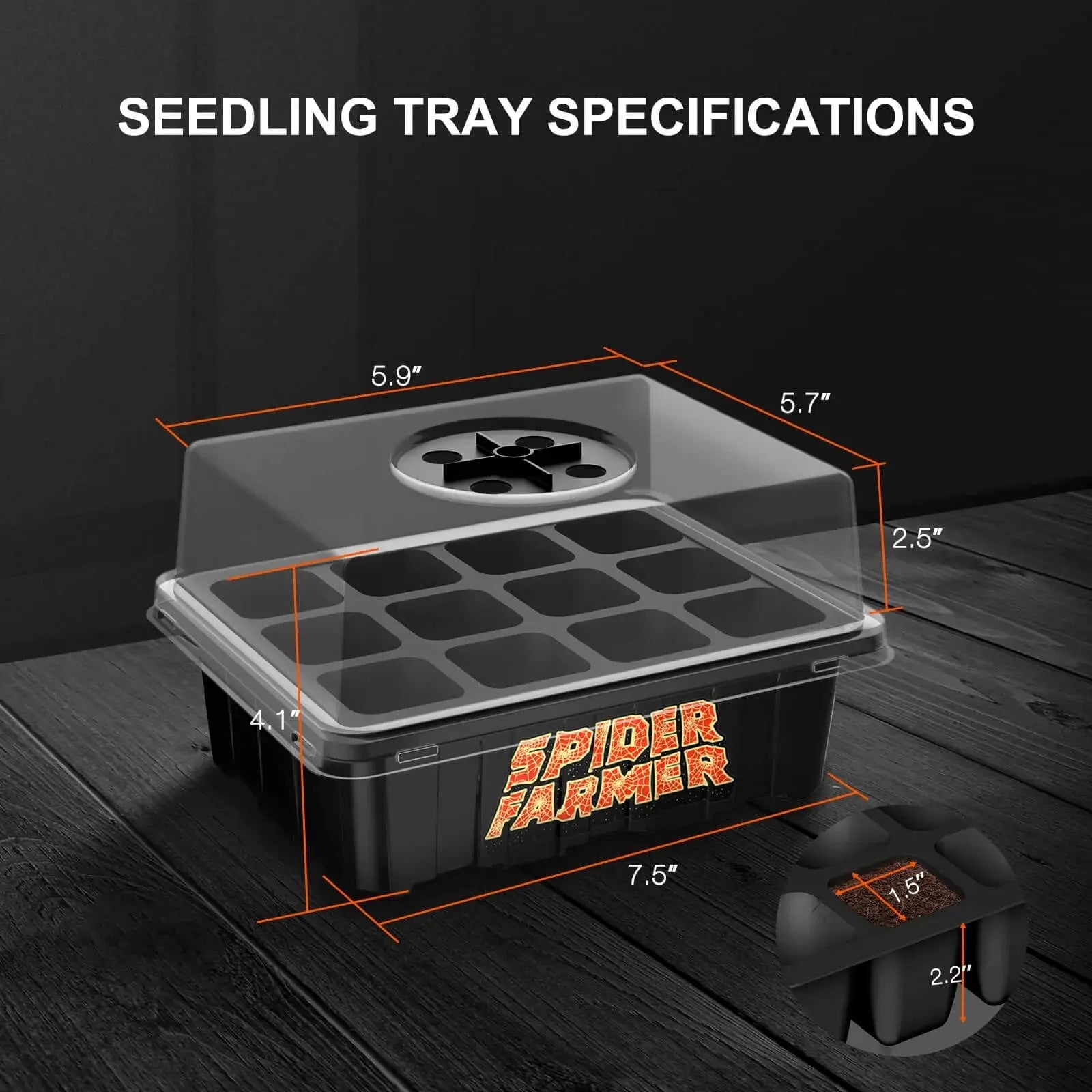 Anzucht-Set 4er-Pack Spider Farmer® Saatschalen - organic-design.com