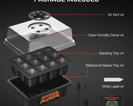 Spider Farmer Keimschalen Detailansicht - Robuste Anzuchtschalen für professionelle Pflanzenanzucht