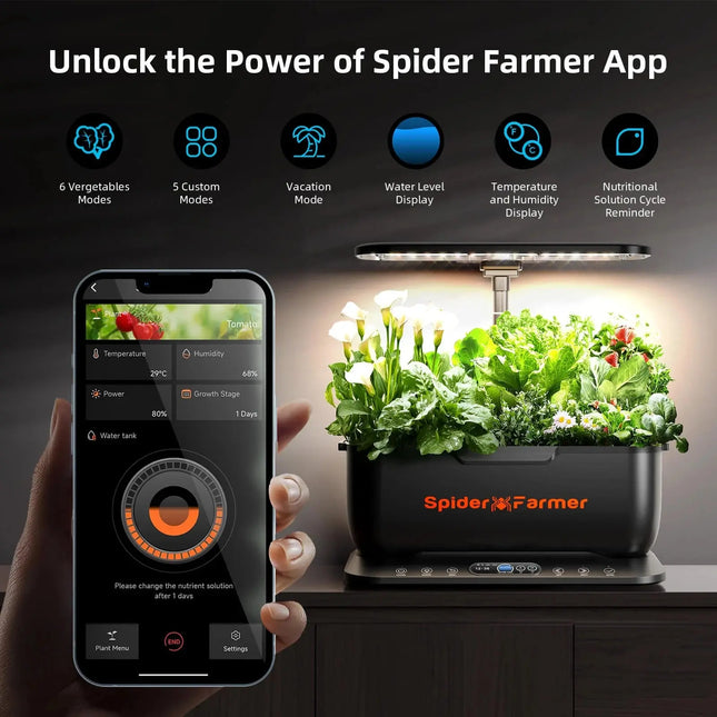 Smart Hydroponik Indoor Garten Kräuter Gemüse Anbau automatische Bewässerung WiFi Kontrolle
Anbau