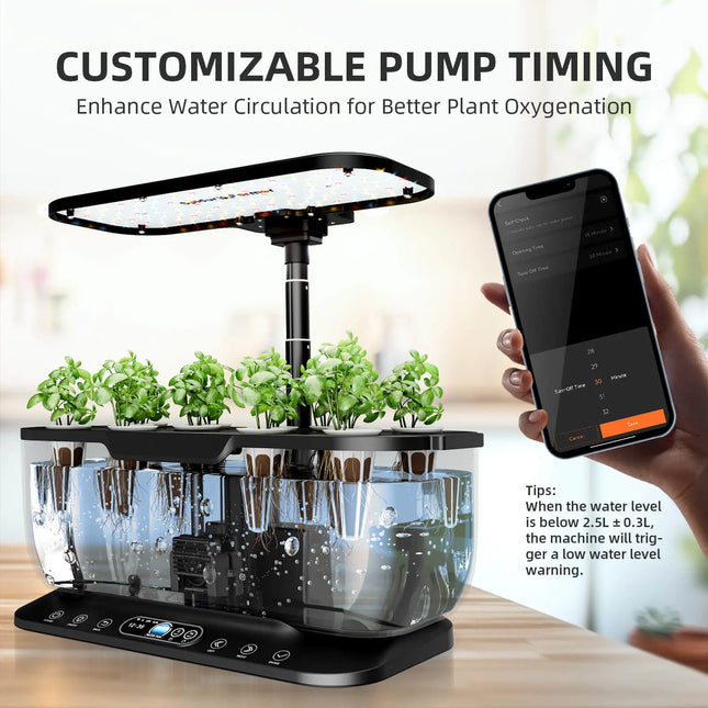 Smart Hydroponik Indoor Garten Kräuter Gemüse Anbau automatische Bewässerung WiFi Kontrolle