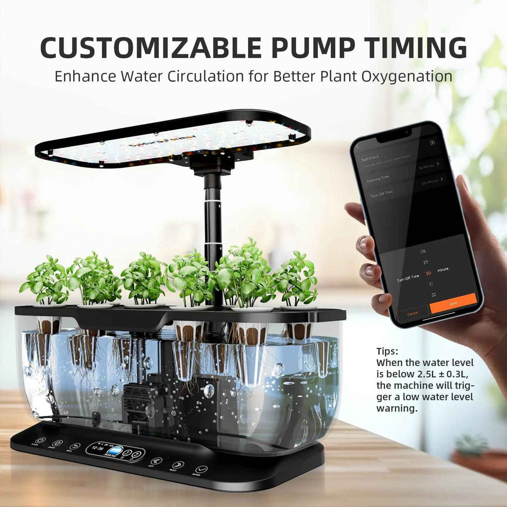 Spider Farmer SmartG12 Hydroponik System WiFi | 12 Pflanzen Indoor Garden
