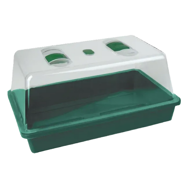 Zimmer-Gewächshaus, mit Belüftungsklappen im Deckel,