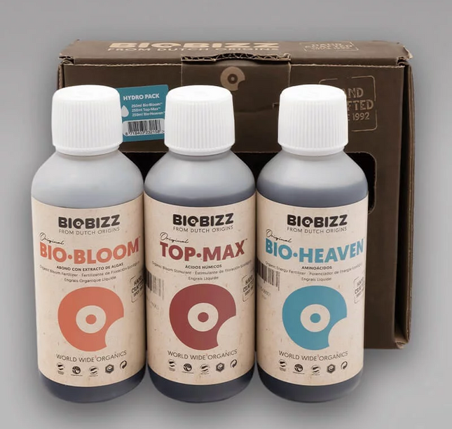 Biobizz Trypack Hydro Dünger Set - Bio-Nährstoffe für Hydroponik und Kokossubstrat"