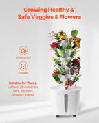 Hydroponik Tower 6 Ebenen für 30 Pflanzen für Gemüse & Früchte oder Blumen