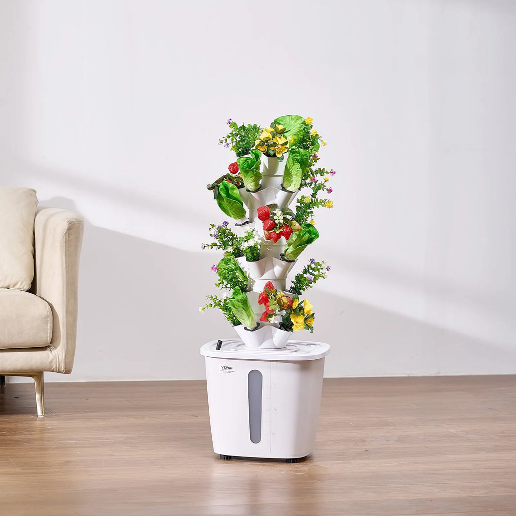 Hydroponik Tower 6 Ebenen für 30 Pflanzen Ansicht