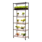 Pflanzenregal 75x35x180 cm LED - 6 Etagen mit Wachstumslicht & Timer