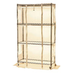 Pflanzenregal 90x35x150 cm mit Wachstumslicht 4 Etagen inkl. Abdeckung und Timer Ansicht