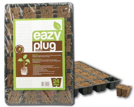 Eazy Plug Stecklingsblöcke Tray 24 Stück 30x20cm Anzuchtwürfel 3,5x3,5cm biologisch abbaubar Indoor Growing