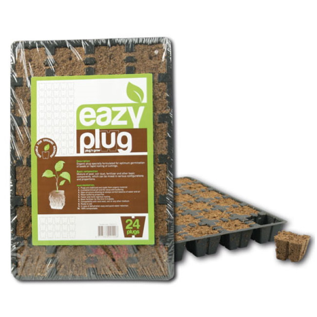 Eazy Plug Stecklingsblöcke Tray 24 Stück 30x20cm Anzuchtwürfel 3,5x3,5cm biologisch abbaubar Indoor Growing