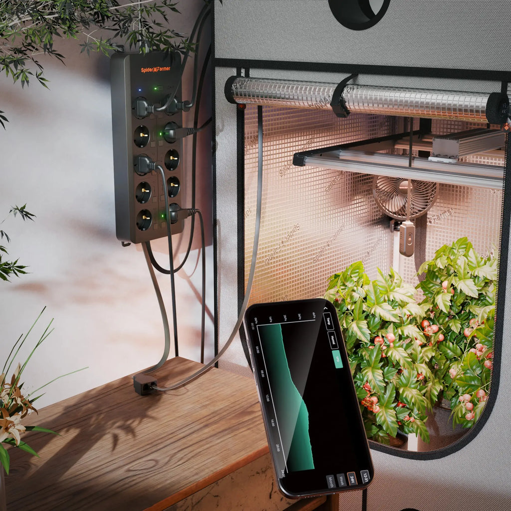 Spider Farmer GGS AC10 Steckdosenleisten-Kit Komplettpaket - 10 Smart-Steckdosen für professionelle Grower | organic-design.com