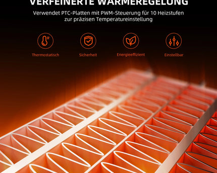 "PTC-Keramikplatten Detail des Spider Farmer Smart Heizers"