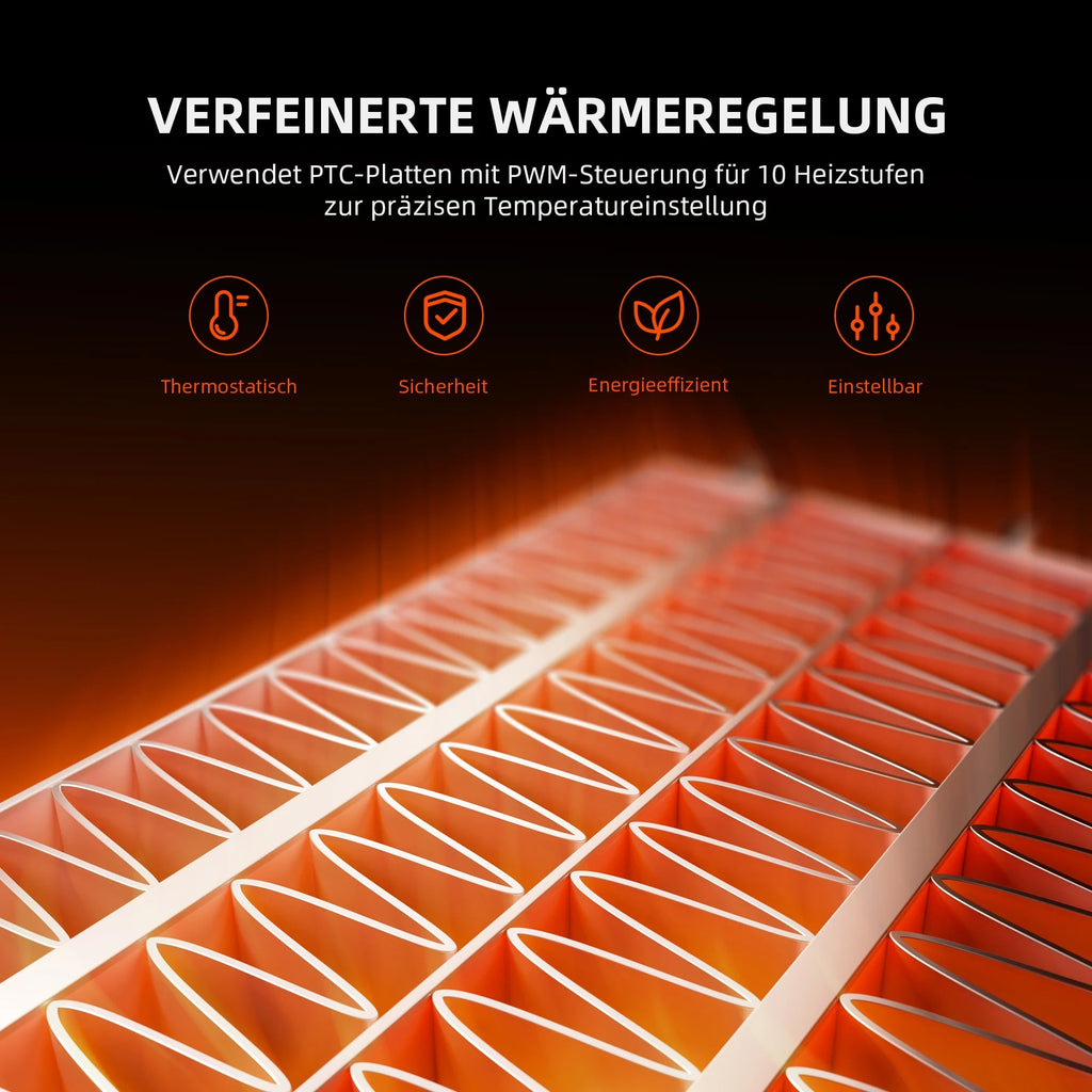 "PTC-Keramikplatten Detail des Spider Farmer Smart Heizers"