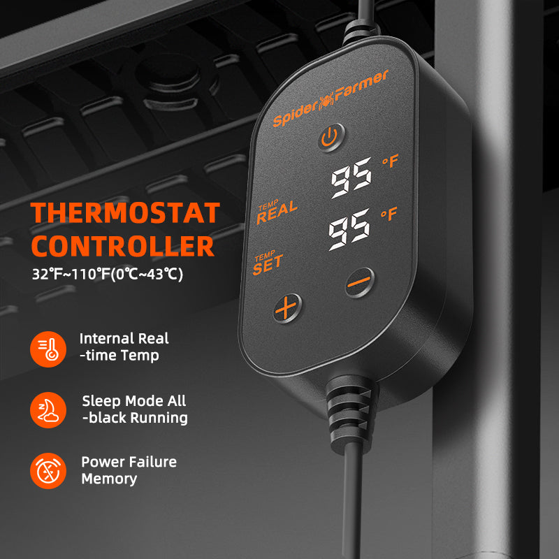 Spider Farmer Anzucht-Heizmatte mit Temperaturregler Thermostat