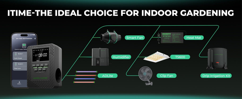 Mars Hydro iTime Smart Timer im Indoor-Growing-Setup